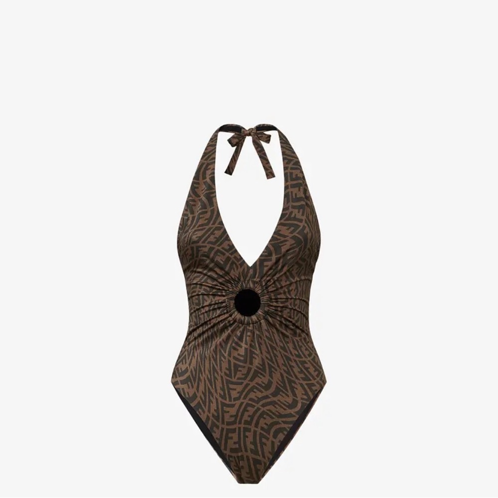 Fendi Brown Lycra Swimsuit